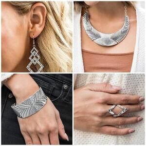 stunning 4 piece costume jewelry set abstract